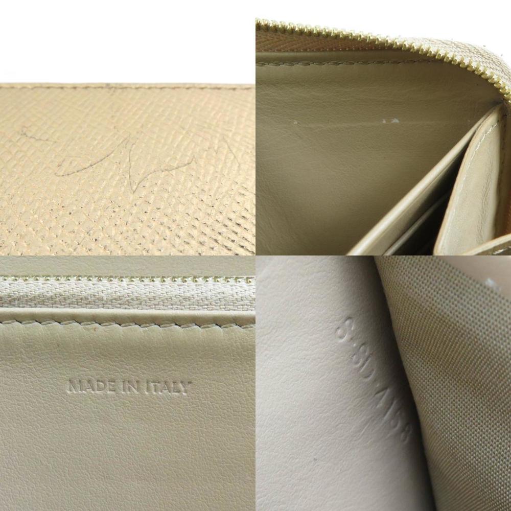 CELINE Round Long Wallet Leather Gold Men's Women's 55790g - Picture 5 of 5